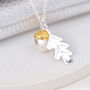 Sterling Silver And Gold Oak Leaf And Acorn Pendant, thumbnail 4 of 9
