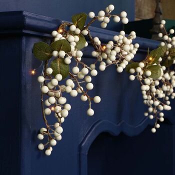 Winter Berries LED Staircase Garland, 3 of 5