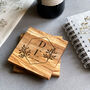 Personalised Marble And Wood Drinks Coaster, thumbnail 5 of 9