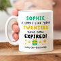 Personalised 30th Birthday Mug 'Twenties Expired', thumbnail 1 of 2