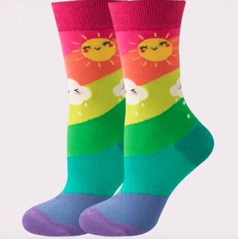 Novelty Fun Socks Size Five To Nine ~ Rainbow, 6 of 6