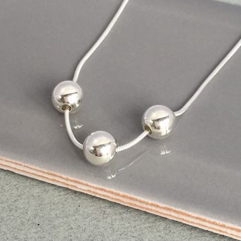 30th Birthday Handmade Silver Bead Necklace, 6 of 6