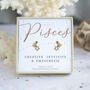 Yellow Gold Vermeil And Cz Zodiac Earrings Pisces, thumbnail 1 of 5