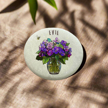 Violets Birth Flower Marble February, 2 of 3