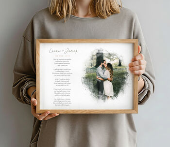 Personalised Wedding Vows Photo Poem Print, 6 of 12