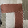 Linen Cushion, Earthy Colours, Hand Slow Stitch, thumbnail 2 of 5