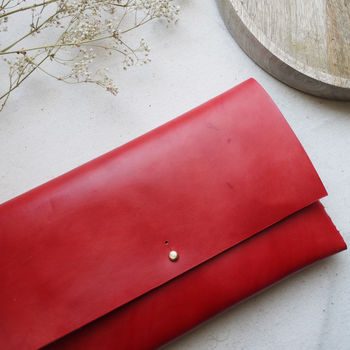 Handmade Leather Interlocking Clutch Bag, 4 of 10