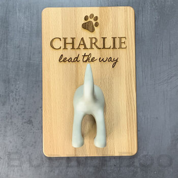 Personalised Dog Lead Hanger. Lead The Way, 6 of 7