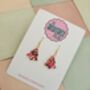 Pink And Gold Christmas Tree Glitter Resin Earrings / Pink Christmas Jewellery / Christmas Gift / Bold Sparkly Pink Holiday Accessory, thumbnail 12 of 12