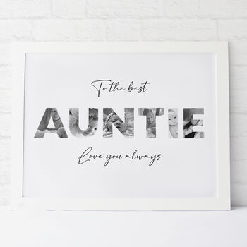 Personalised Photograph Auntie Word Print, 2 of 2