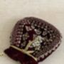 Maroon Velvet Handcrafted Luxury Potli/Wrist Bag, thumbnail 5 of 10