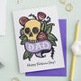 Skull And Roses Fathers Day Card, thumbnail 2 of 5
