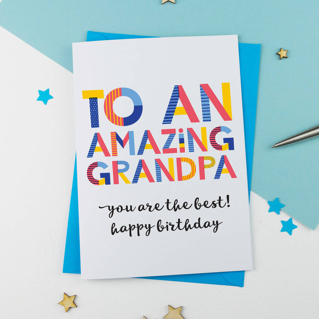 Amazing Grandpa Personalised Card By A is for Alphabet