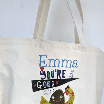 Personalised You're A Good Egg Bag, 5 of 8