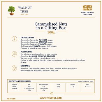 Caramelised And Chilli Nut Gift Box – 300g, 5 of 5