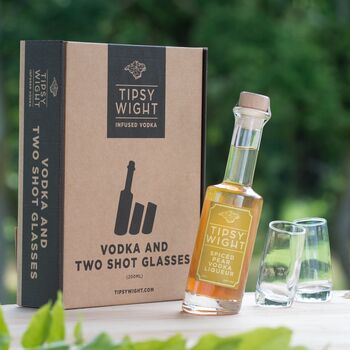 Spiced Pear Vodka Liqueur And Six Wonky Shot Glasses, 5 of 5