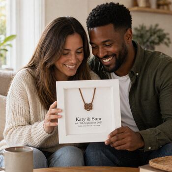 Personalised 3rd Anniversary Gift Vegan Leather Heart, 2 of 12