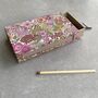 Personalised Refillable Liberty Fabric Matchbox With Leather Detail, thumbnail 8 of 10