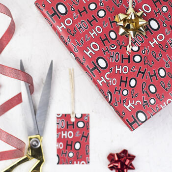 Christmas Wrapping Paper 'Ho, Ho, Ho' Xmas Gift Wrap, 4 of 4