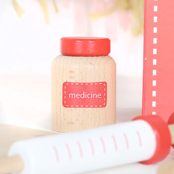 Wooden Doctors Set With Personalised Carry Case, 5 of 7