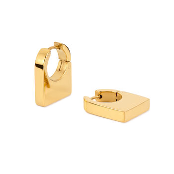 Mini Square Hoop Earrings, 2 of 9