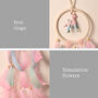 Pink Unicorn Charm Dream Catcher For Girls Room, thumbnail 7 of 7