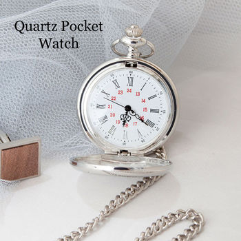 Engraved Wedding Pocket Watch Gift, 4 of 12