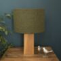 Tussock Green Tweed Floral Lined Lampshades, thumbnail 3 of 9