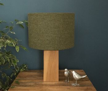 Tussock Green Tweed Floral Lined Lampshades, 3 of 9