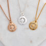 Travel Safe Outline Compass Gold Plated Silver Necklace, thumbnail 1 of 8