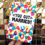 Wedding Confetti Congratulations Card, thumbnail 2 of 5