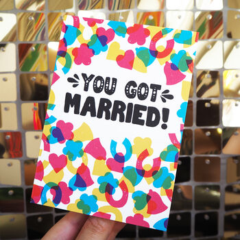 Wedding Confetti Congratulations Card, 2 of 5