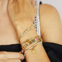 Multi Coloured Semi Precious Stone And Gold Bead Bracelet, thumbnail 1 of 12