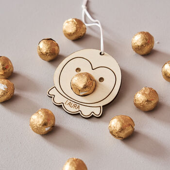 Penguin Decoration And Bag Of Chocolate Noses, 3 of 5