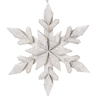 Large Handmade White Washed Snowflake, 4 of 4