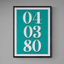 Personalised Custom Special Date Green Wall Art, thumbnail 2 of 7