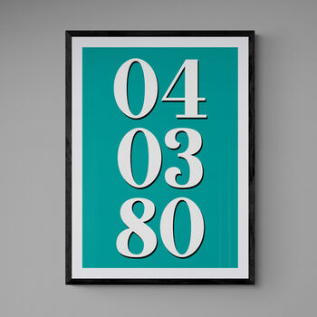 Personalised Custom Special Date Green Wall Art, 2 of 7