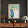 Custom Faceless Colour Block Family Friends Portrait, thumbnail 7 of 11
