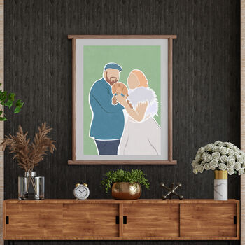 Custom Faceless Colour Block Family Friends Portrait, 7 of 11