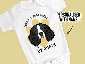 Springer Spaniel Baby Onesie, 2 of 6