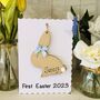 Personalised First Easter Bunny Wooden Keepsake Card, thumbnail 2 of 3