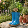 Personalised Blue Welly Boot Planters Gift Set, thumbnail 4 of 12