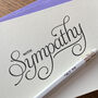'With Sympathy' Letterpress Card, thumbnail 3 of 3