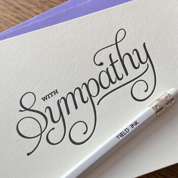 'With Sympathy' Letterpress Card, 3 of 3