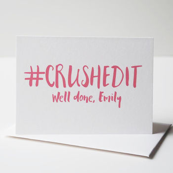 Crushed It Personalised Congratulations Card, 3 of 3
