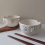 Handmade Ceramic Ramen Noodle Bowl With Daises, thumbnail 8 of 8
