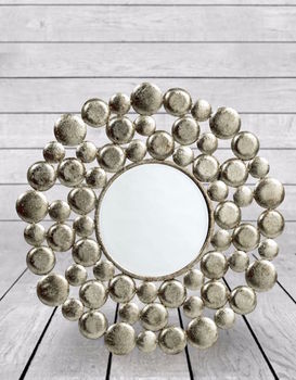 Gold Or Silver Disc Sunburst Wall Mirror, 2 of 2