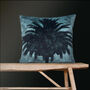 Big Blue Palm Cushion, thumbnail 1 of 5