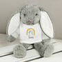 Personalised Rainbow Plush Bunny Rabbit Soft Toy, thumbnail 3 of 5