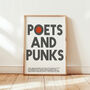 Poets And Punk Graphic Retro Art Print, thumbnail 4 of 8